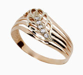 золотое кольцо с цирконом  19052878